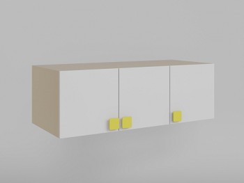 Антресоль на шкаф 3-х створчатый Клаксон без машинок (Белый/корпус Клен) в Минусинске - minusinsk.mebel54.com | фото