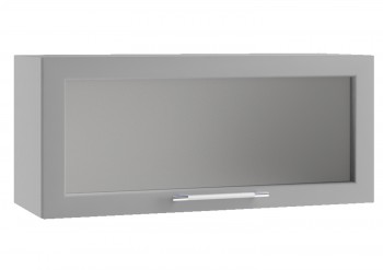 Барселона ШВГС 800 Шкаф верхний горизонтальный со стеклом (Голубой тик/корпус Венге) в Минусинске - minusinsk.mebel54.com | фото