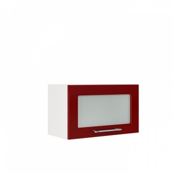 Бруклин ШВГС 600 Шкаф верхний горизонтальный со стеклом (Бетон белый/корпус Венге) в Минусинске - minusinsk.mebel54.com | фото
