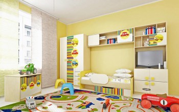 Детская комната Клаксон (Бежевый/корпус Клен) в Минусинске - minusinsk.mebel54.com | фото