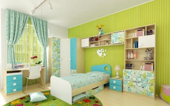 Детская комната Твит (Белый/Зеленый/корпус Клен) в Минусинске - minusinsk.mebel54.com | фото