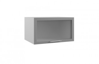 Гарда ГВПГС 800 шкаф верхний горизонтальный глубокий со стеклом высокий (Серый Эмалит/корпус Серый) в Минусинске - minusinsk.mebel54.com | фото