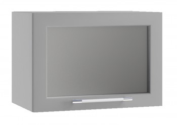 Гарда ПГС 500 шкаф верхний горизонтальный со стеклом (Серый Эмалит/корпус Серый) в Минусинске - minusinsk.mebel54.com | фото