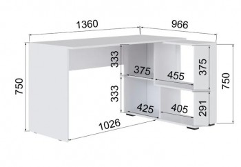 Компьютерный стол угловой СКМУ-4 белый в Минусинске - minusinsk.mebel54.com | фото