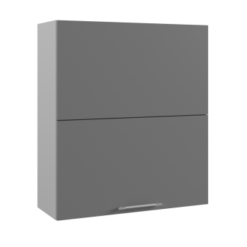 Корато ВПГПМ 800 шкаф верхний с подъемным механизмом высокий (Кварц черный/корпус Серый) в Минусинске - minusinsk.mebel54.com | фото