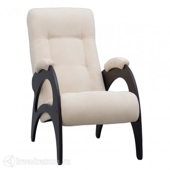 Кресло для отдыха Неаполь Модель 9 без лозы (Венге-эмаль/Ткань Ваниль Verona Vanilla) в Минусинске - minusinsk.mebel54.com | фото
