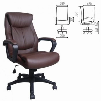 Кресло офисное BRABIX Enter EX-511 (коричневый) в Минусинске - minusinsk.mebel54.com | фото
