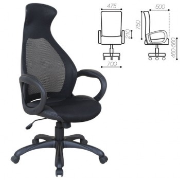 Кресло офисное BRABIX Genesis EX-517 (черное) в Минусинске - minusinsk.mebel54.com | фото