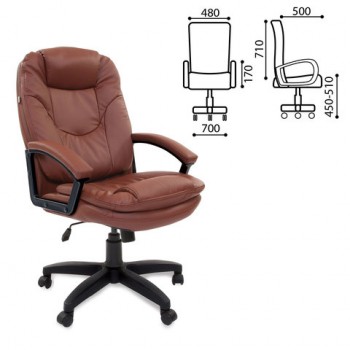 Кресло офисное BRABIX Trend EX-568 (коричневый) в Минусинске - minusinsk.mebel54.com | фото