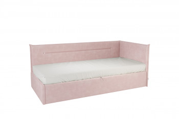 Кровать 0.9 Альба Тахта (Нежно-розовый велюр) в Минусинске - minusinsk.mebel54.com | фото