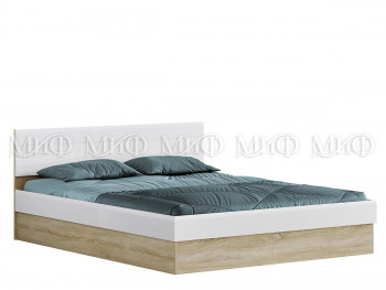 Кровать 1,4 спальня Фортуна (Дуб сонома/белый глянец) в Минусинске - minusinsk.mebel54.com | фото