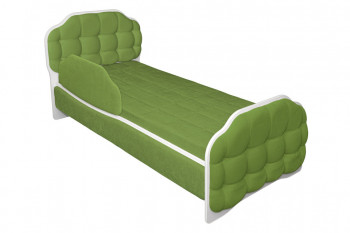 Кровать 160 Атлет 76 Зелёный (мягкий бортик) в Минусинске - minusinsk.mebel54.com | фото