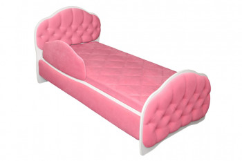 Кровать 160 Гармония 89 Розовый (мягкий бортик) в Минусинске - minusinsk.mebel54.com | фото