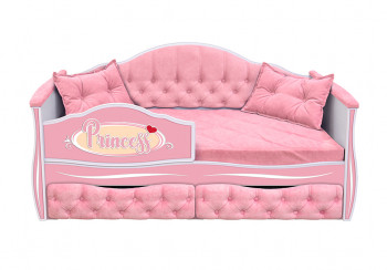 Кровать 160 серии Иллюзия 2 ящика 15 Бледно-розовый (подушки) в Минусинске - minusinsk.mebel54.com | фото