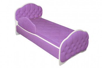 Кровать 170 Гармония 67 Светло-фиолетовый (мягкий бортик) в Минусинске - minusinsk.mebel54.com | фото