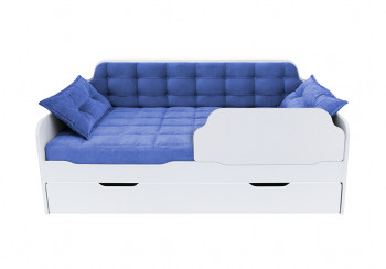 Кровать 170 серии Спорт Лайт 1 ящик 85 Синий (подушки) в Минусинске - minusinsk.mebel54.com | фото