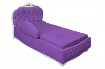 Кровать 190 Гармония Lux 32 Фиолетовый (мягкий бортик) в Минусинске - minusinsk.mebel54.com | фото
