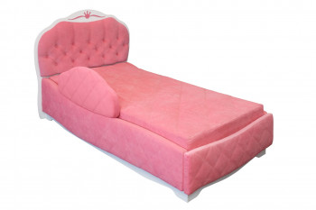 Кровать 190 Гармония Lux 36 Розовый (мягкий бортик) в Минусинске - minusinsk.mebel54.com | фото