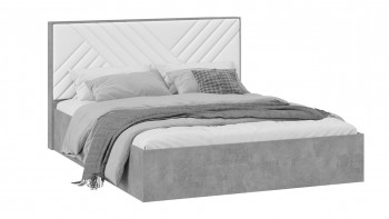 Кровать без ПМ «Хилтон» Тип 1 Ателье светлый/Белый в Минусинске - minusinsk.mebel54.com | фото