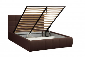 Кровать "Диана" ш. 1600 (Н=1010мм) (жаккард шоколад) в Минусинске - minusinsk.mebel54.com | фото