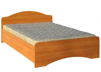 Кровать двойная 1600-1 без матраса (круглые спинки) Вишня Оксфорд в Минусинске - minusinsk.mebel54.com | фото