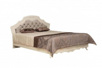 Кровать двойная "Кантри" (вудлайн кремовый/патина/ортопед/1820) в Минусинске - minusinsk.mebel54.com | фото