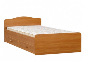 Кровать двойная с ящиками 1400-1 без матраса (круглые спинки) Вишня Оксфорд в Минусинске - minusinsk.mebel54.com | фото