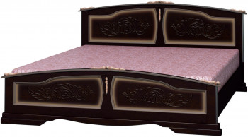 Кровать Елена из массива сосны 800*2000 Орех в Минусинске - minusinsk.mebel54.com | фото