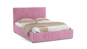Кровать Гамма ш. 1400 (без основания для хранения) (велюр тенерифе розовый) в Минусинске - minusinsk.mebel54.com | фото