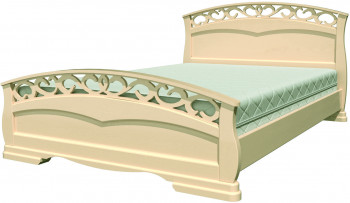 Кровать Грация-1 из массива сосны 1600*2000 Белый античный в Минусинске - minusinsk.mebel54.com | фото