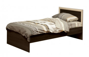 Кровать одинарная 21.55 (шир. 900) с настилом (венге/профиль дуб линдберг)/осн. в Минусинске - minusinsk.mebel54.com | фото