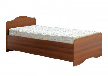 Кровать одинарная 900-1 без матраса (круглые спинки) Орех Таволато в Минусинске - minusinsk.mebel54.com | фото