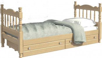 Кровать одинарная Аленка из массива сосны 800*1890 Сосна в Минусинске - minusinsk.mebel54.com | фото
