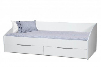 Кровать одинарная "Фея - 3" (симметричная) New/(белый / белый / ДВПО: белый) в Минусинске - minusinsk.mebel54.com | фото