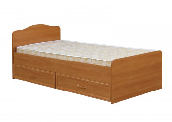 Кровать одинарная с ящиками 800-1 без матраса (круглые спинки) Вишня Оксфорд в Минусинске - minusinsk.mebel54.com | фото