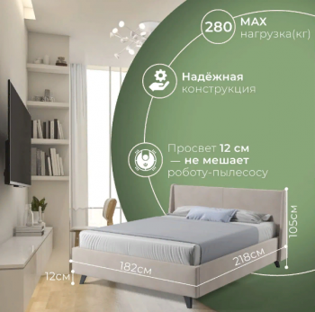 Кровать "Оливия" 1600х2000 в Минусинске - minusinsk.mebel54.com | фото