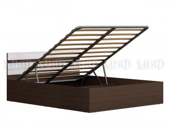 Кровать с подъемным механизмом Нэнси 1,6м (Венге/Белый глянец) в Минусинске - minusinsk.mebel54.com | фото