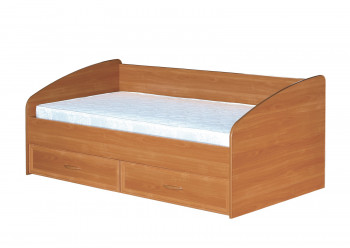 Кровать с ящиками с задней спинкой 900-1 без матраса Вишня Оксфорд в Минусинске - minusinsk.mebel54.com | фото