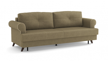 Оливер / диван - кровать 3-х местн. (еврокнижка) (велюр велутто коричневый 23 в Минусинске - minusinsk.mebel54.com | фото