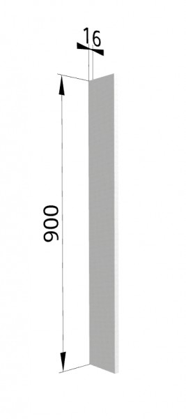 Панель торцевая (для шкафа верхнего торцевого высотой 900 мм) ВПТ 400 Мелисса (Белый скин) в Минусинске - minusinsk.mebel54.com | фото