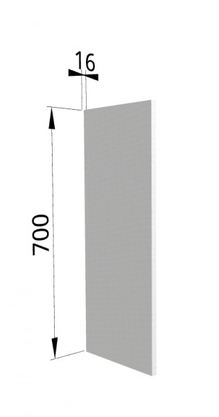 Панель торцевая (для шкафа верхнего высотой 700 мм) П Мелисса (Белый скин) в Минусинске - minusinsk.mebel54.com | фото