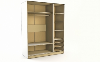 Шкаф 3-х створчатый с ящиками Скай (Синий/Белый/корпус Клен) в Минусинске - minusinsk.mebel54.com | фото
