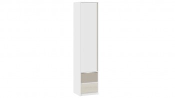 Шкаф для белья комбинированный «Сканди» Дуб Гарден/Белый/Глиняный серый в Минусинске - minusinsk.mebel54.com | фото