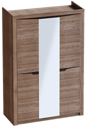 Шкаф трехдверный Соренто Дуб стирлинг/Кофе структурный матовый в Минусинске - minusinsk.mebel54.com | фото