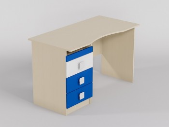 Стол (столешница с выемкой) Скай люкс (Синий/Белый/корпус Клен) в Минусинске - minusinsk.mebel54.com | фото